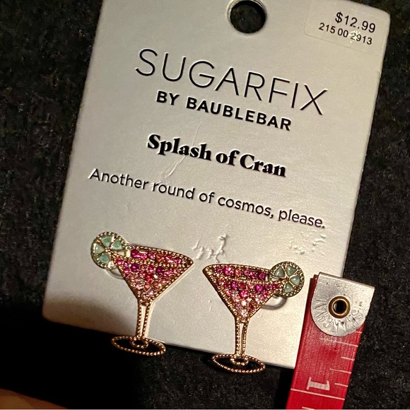 💥Sugarfix by Baublebar Splash of Cran Cocktail Earrings💥 NEW - Picture 4 of 5